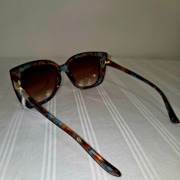 Oscar de la Renta Luxury Oversized Blue Tortoise Square Sunglasses Women main image 8